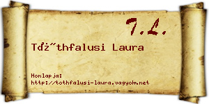 Tóthfalusi Laura névjegykártya